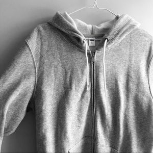 Heather Grey Zip-Up Hoodie